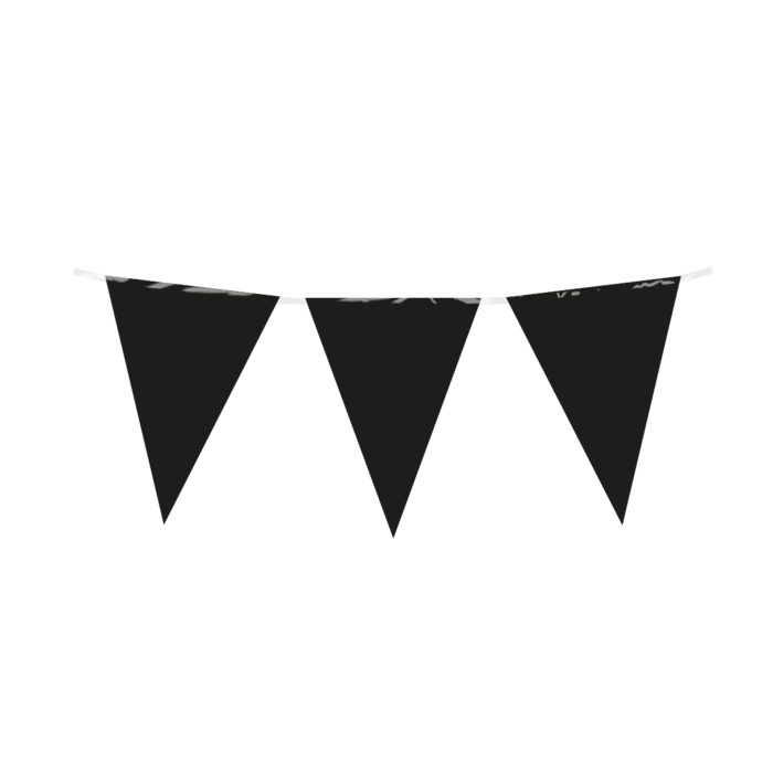 Vlaggenlijn PE zwart 10 meter