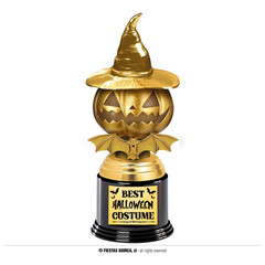 Feestshop.be Prijs voor beste halloween kostuum award beker trofee 22cm