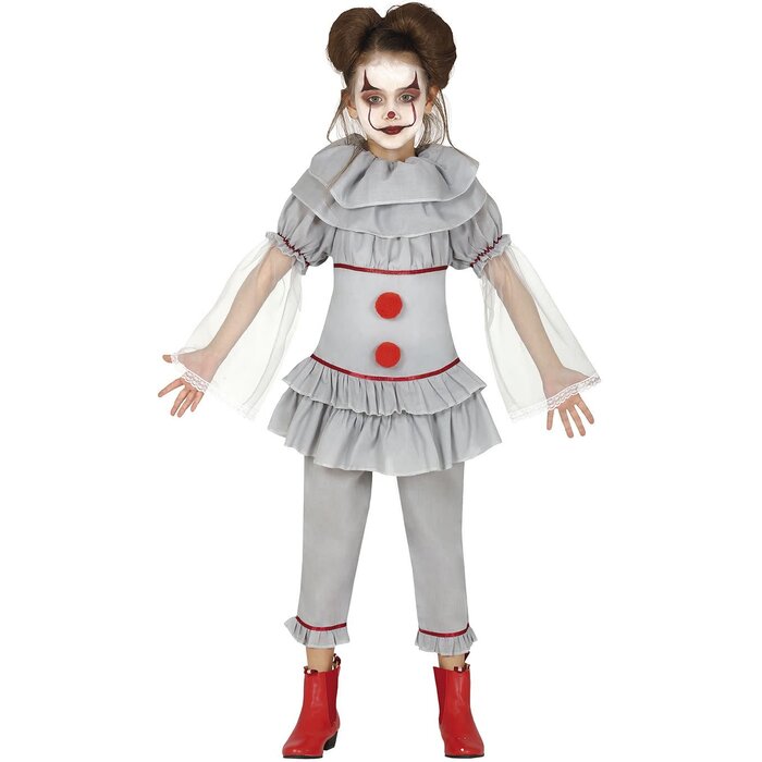 Feestshop.be Killer clown grijs meisje