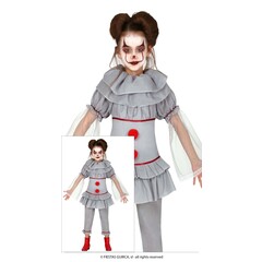 Feestshop.be Killer clown grijs meisje