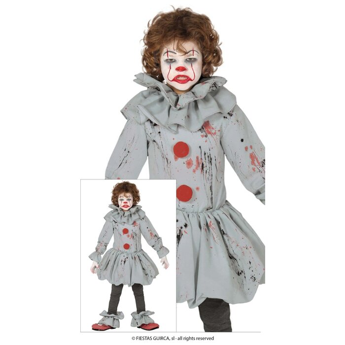 Feestshop.be Killer clown grijs jongen
