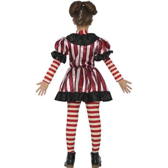 Feestshop.be Halloween clown meisje rood wit