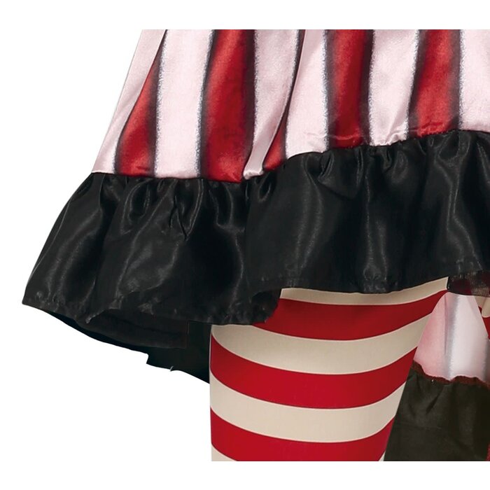 Feestshop.be Halloween clown meisje rood wit