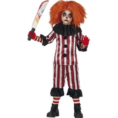 Feestshop.be Halloween clown jongen rood wit