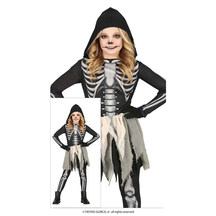 Feestshop.be Skelet kostuum meisjes