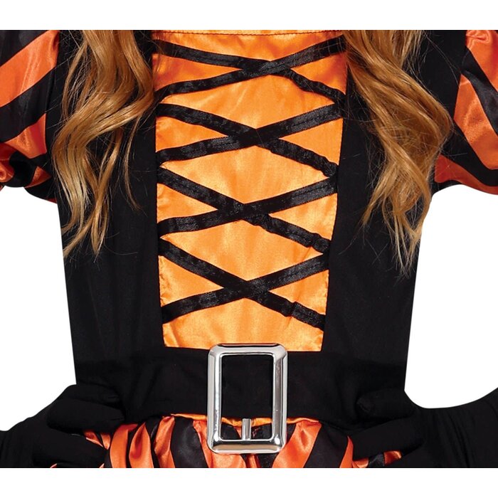 Feestshop.be Oranje heks halloween kleedje meisje