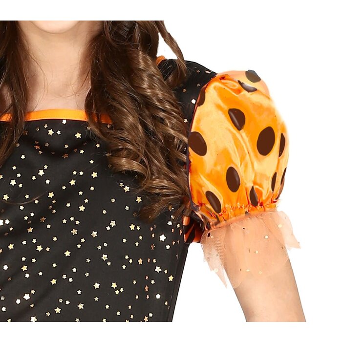 Feestshop.be Halloween heks oranje kleedje meisjes