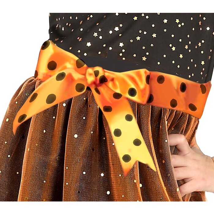 Feestshop.be Halloween heks oranje kleedje meisjes