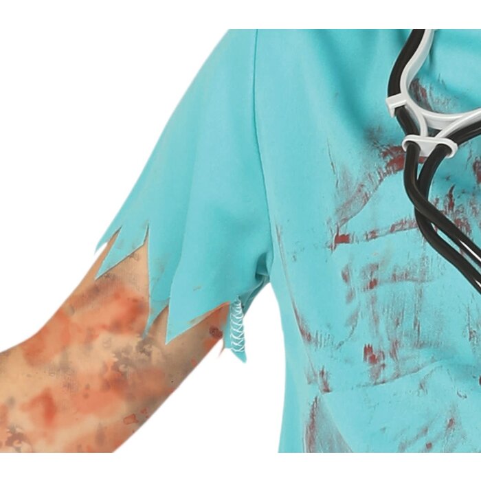 Fiestas Guirca Bloederige chirurg dokter kostuum