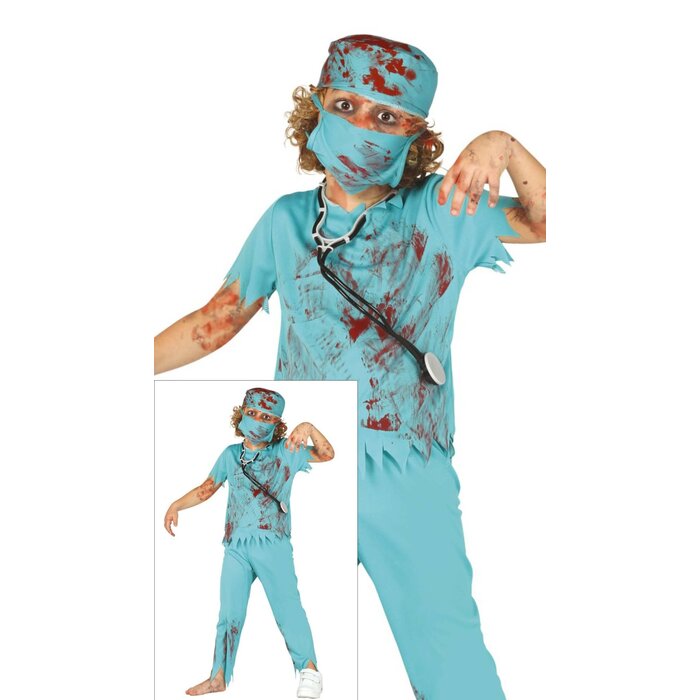 Fiestas Guirca Bloederige chirurg dokter kostuum