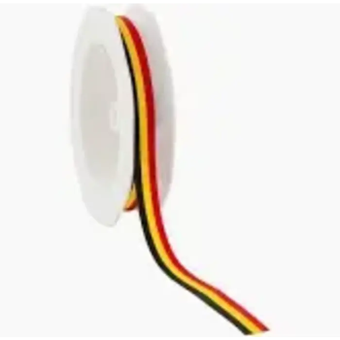 Lint België zwart-geel-rood (1.5cm x 25meter)