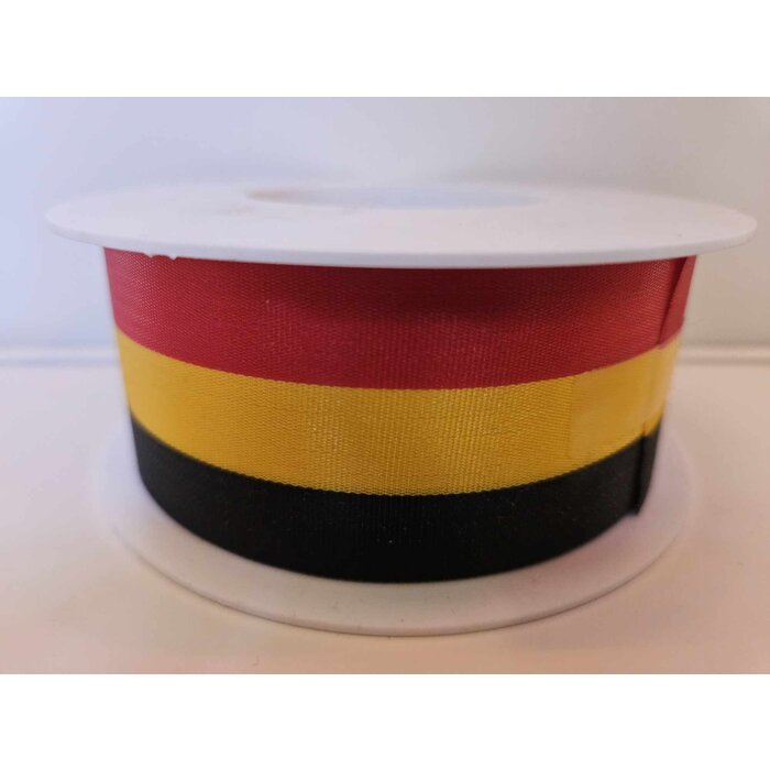 Lint België zwart-geel-rood ( 4 cm x 25meter)