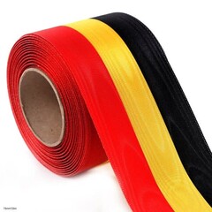 Lint België zwart-geel-rood ( 7.5 cm x 25meter)