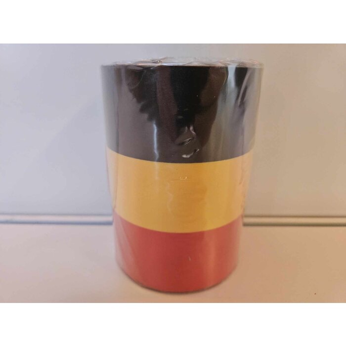 Lint België zwart-geel-rood ( 12.5 cm x 25meter)