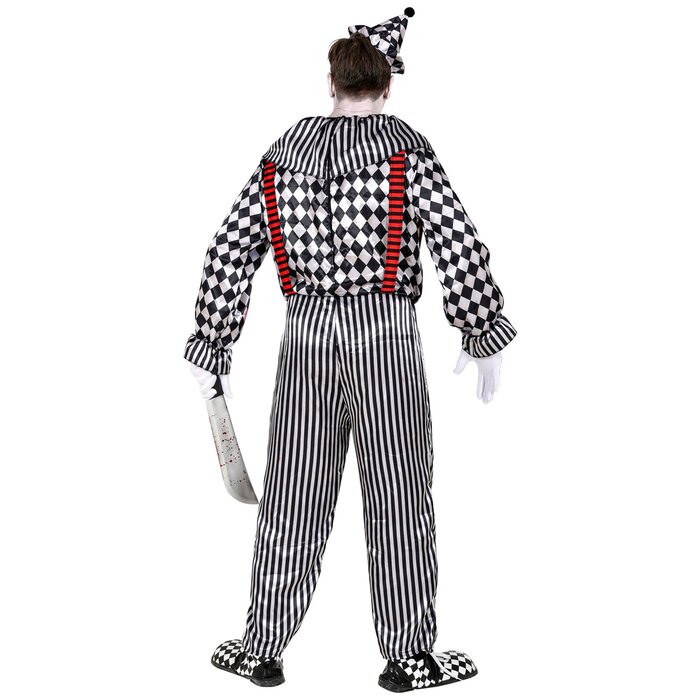 Feestshop.be Vintage clown Halloween zwart wit