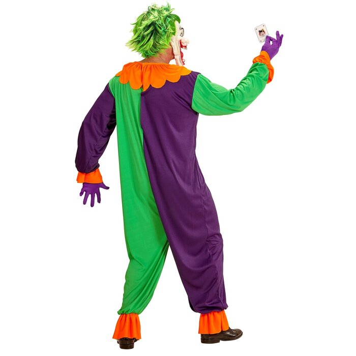 Feestshop.be Evil joker halloween clown jumpsuit