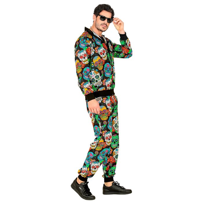 Feestshop.be Dia De Los Muertos Halloween trainingspak