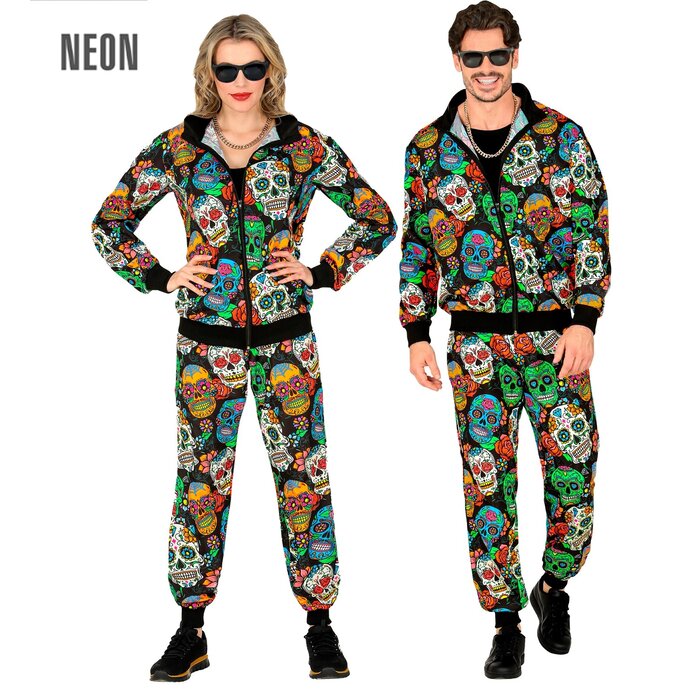 Feestshop.be Dia De Los Muertos Halloween trainingspak