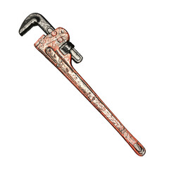 Pijp Moersleutel 53cm harde plastiek