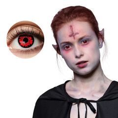 Feestshop.be Weeklenzen bloedzuiger rood zwart per paar