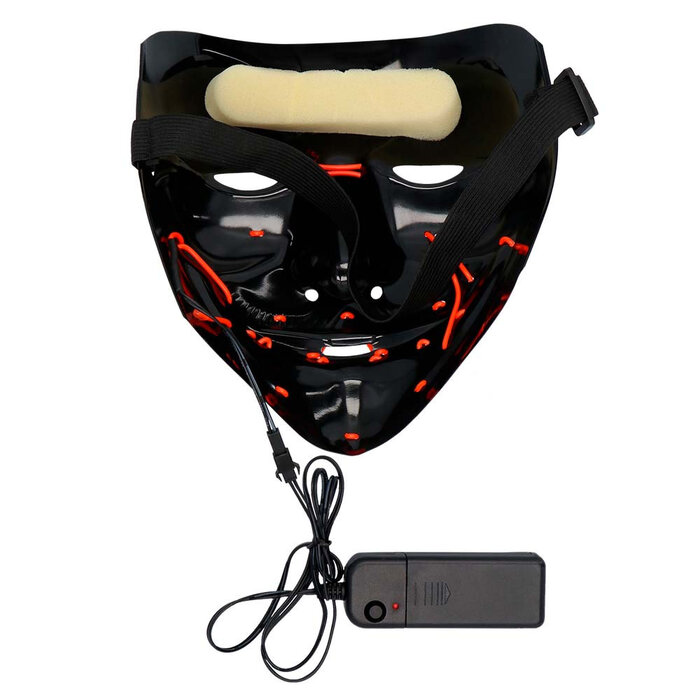 Feestshop.be LED masker Killer smile rood