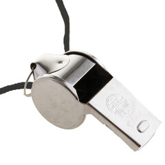 Metalen scheidsrechter fluitje met koord