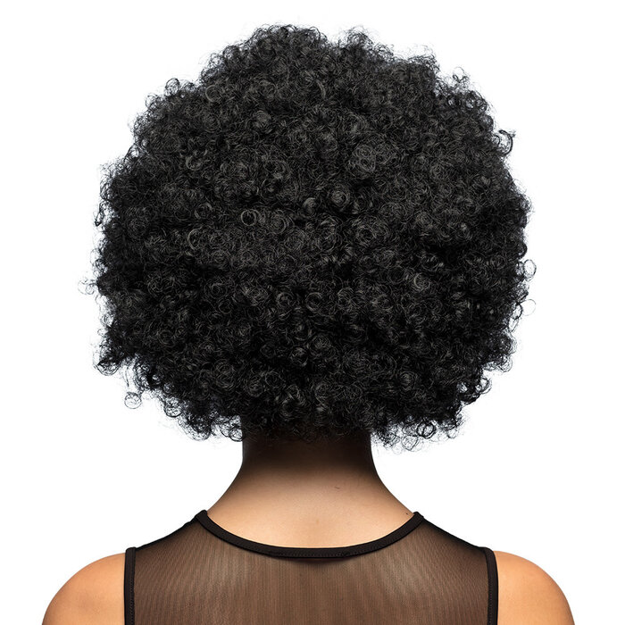 Afro pruik oversize zwart DOOS 194