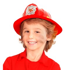 Brandweerman helm harde plastiek