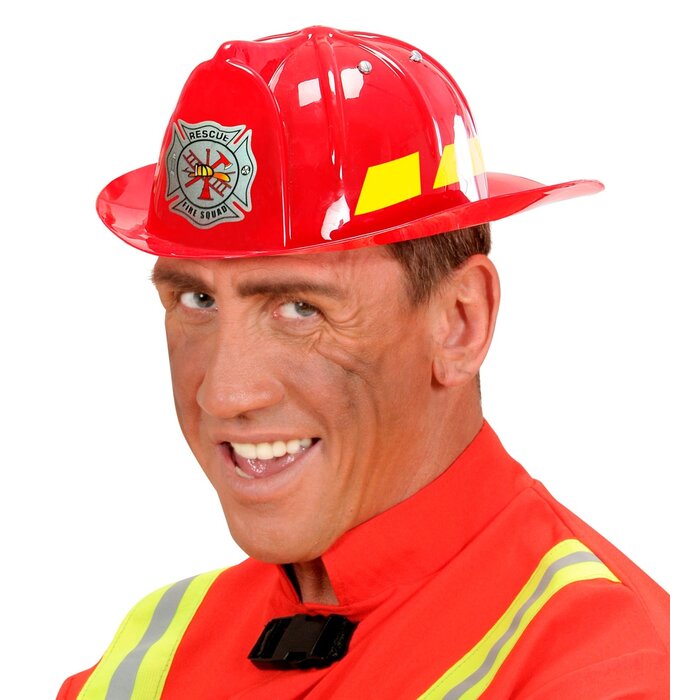 Brandweerman helm harde plastiek