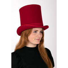 Buishoed luxe wolvilt rood hoogte 22cm