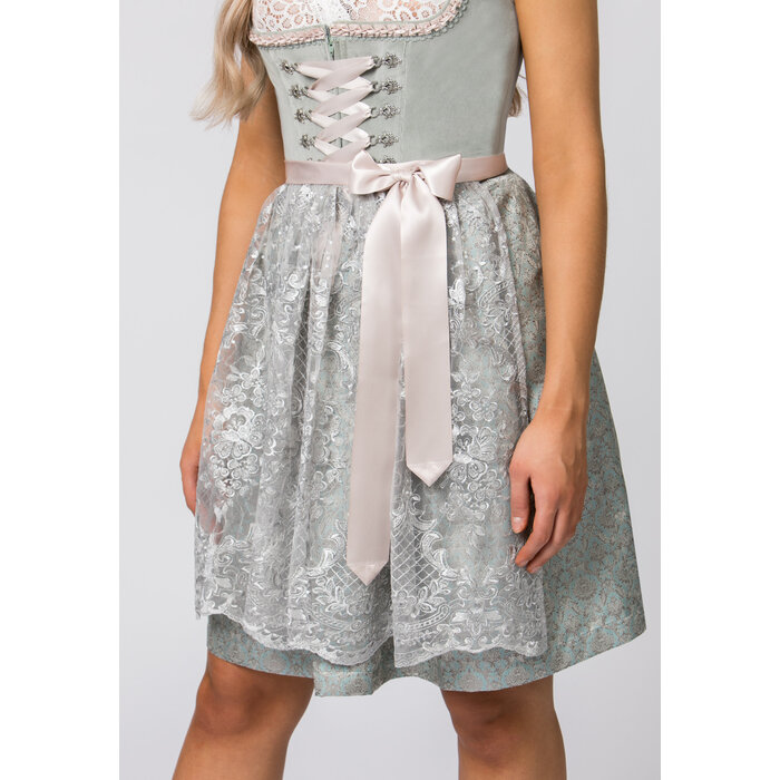 Dirndl Loredana salbei groen dirndl + schort