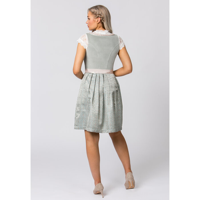 Dirndl Loredana salbei groen dirndl + schort