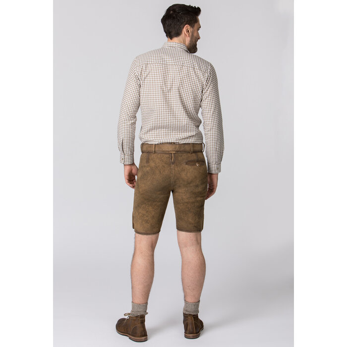 Tirolerhemd Mosgroen-wit geruit