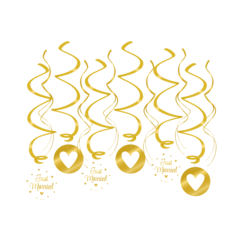 Feestshop.be Swirl decorations - Just Married