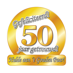 Huldeschild 50 jaar getrouwd