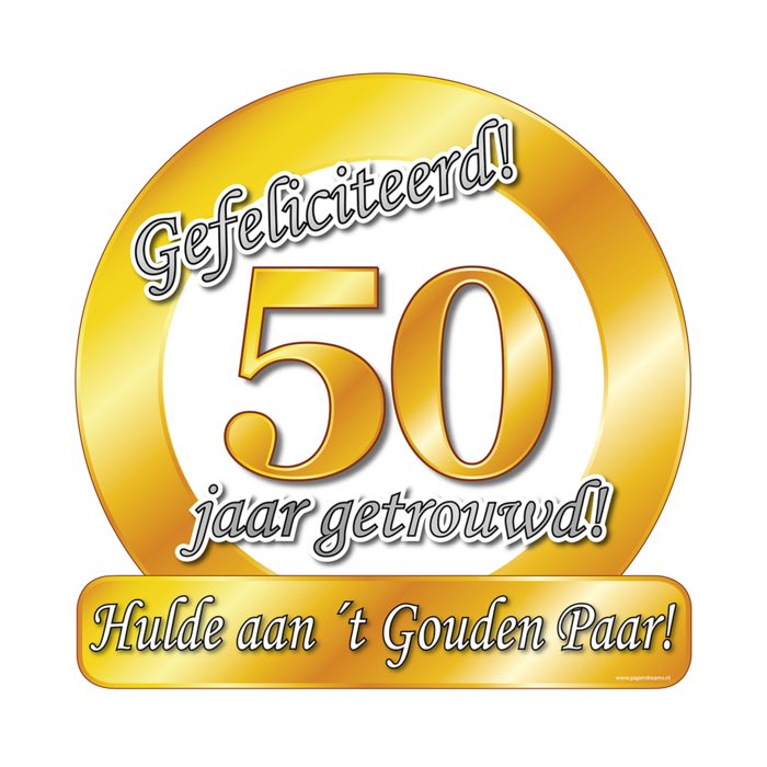 Huldeschild 50 jaar getrouwd