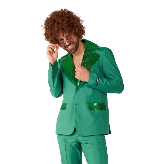 Feestshop.be Disco kostuum groen heren
