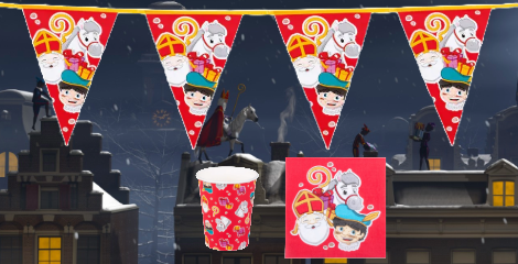 Sint & piet decoratie