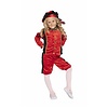 Feestshop.be Piet kind velours rood/zwart kind