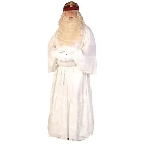 Sint set luxe katoenfluweel (mantel, stola, wit onderkleed & kokermijter)