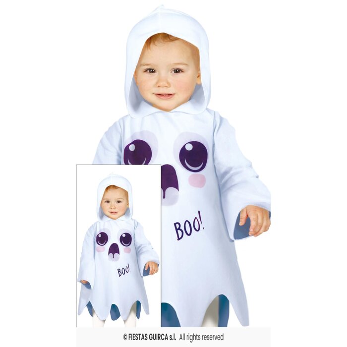Feestshop.be Halloween kostuum baby wit spookje