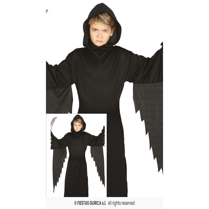 Feestshop.be Zwarte moordenaar kostuum kind