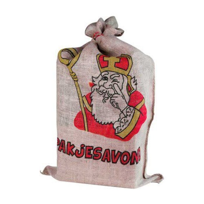 Feestshop.be De zak van Sinterklaas jute 60x100cm