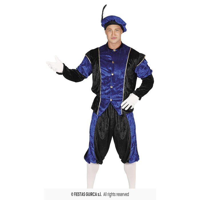 Feestshop.be Piet kostuum budget blauw