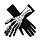 Handschoenen geraamte skelet