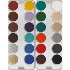 Waterschmink pallet 24 kleuren, N