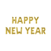 Folie ballon kit goud Happy new year 40cm