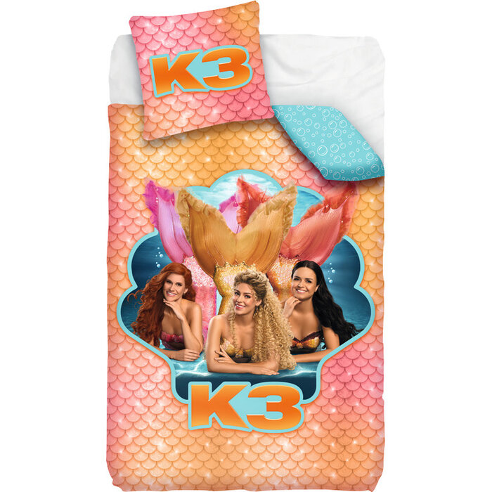 K3: Dekbedovertrek 1 persoon in katoen Lied van de zeemeermin