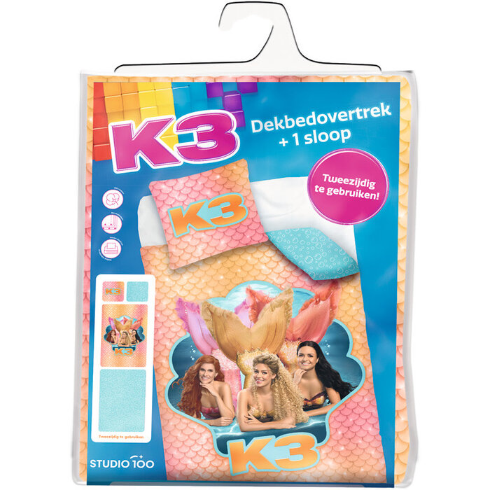 K3: Dekbedovertrek 1 persoon in katoen Lied van de zeemeermin