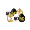 Verjaardag ballonen 50 jaar 30 cm per 6 stuks